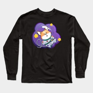 Corgi pilot in the space Long Sleeve T-Shirt